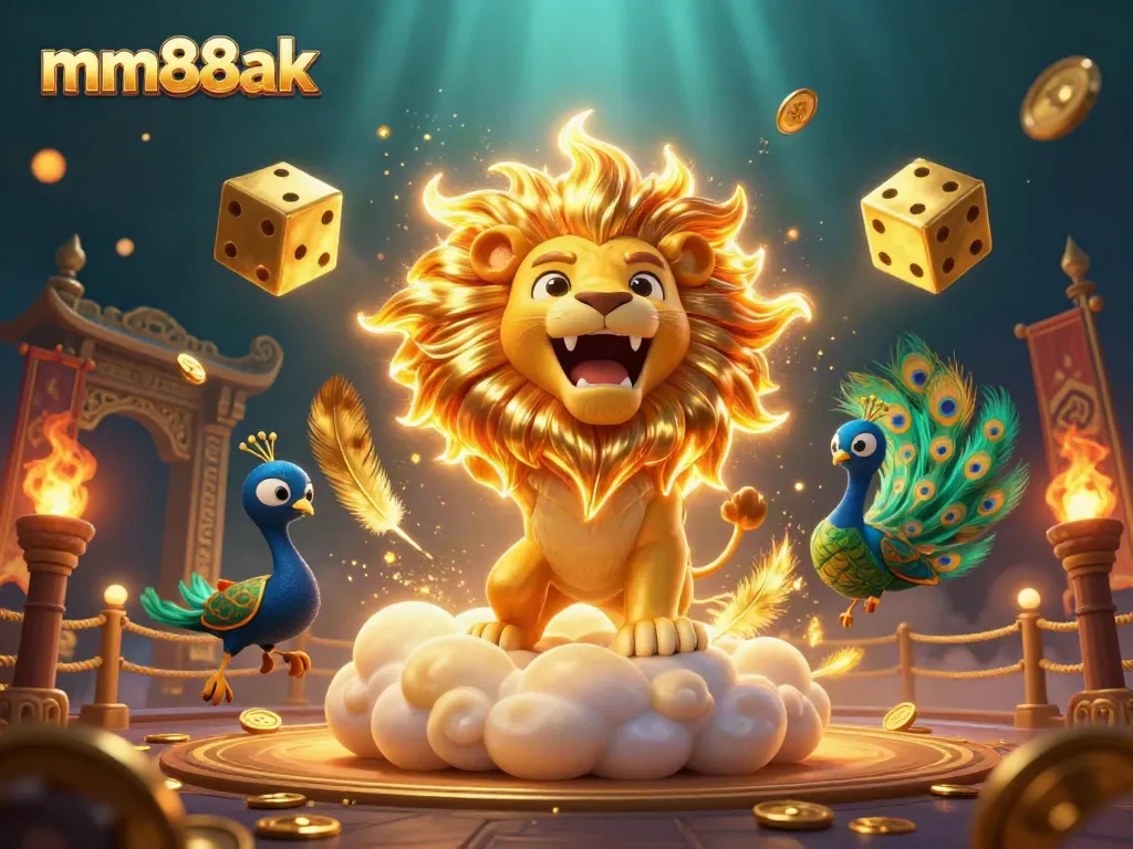 Engage with mm88ak's vibrant underwater casino experience, showcasing dynamic golden elements and playful characters.